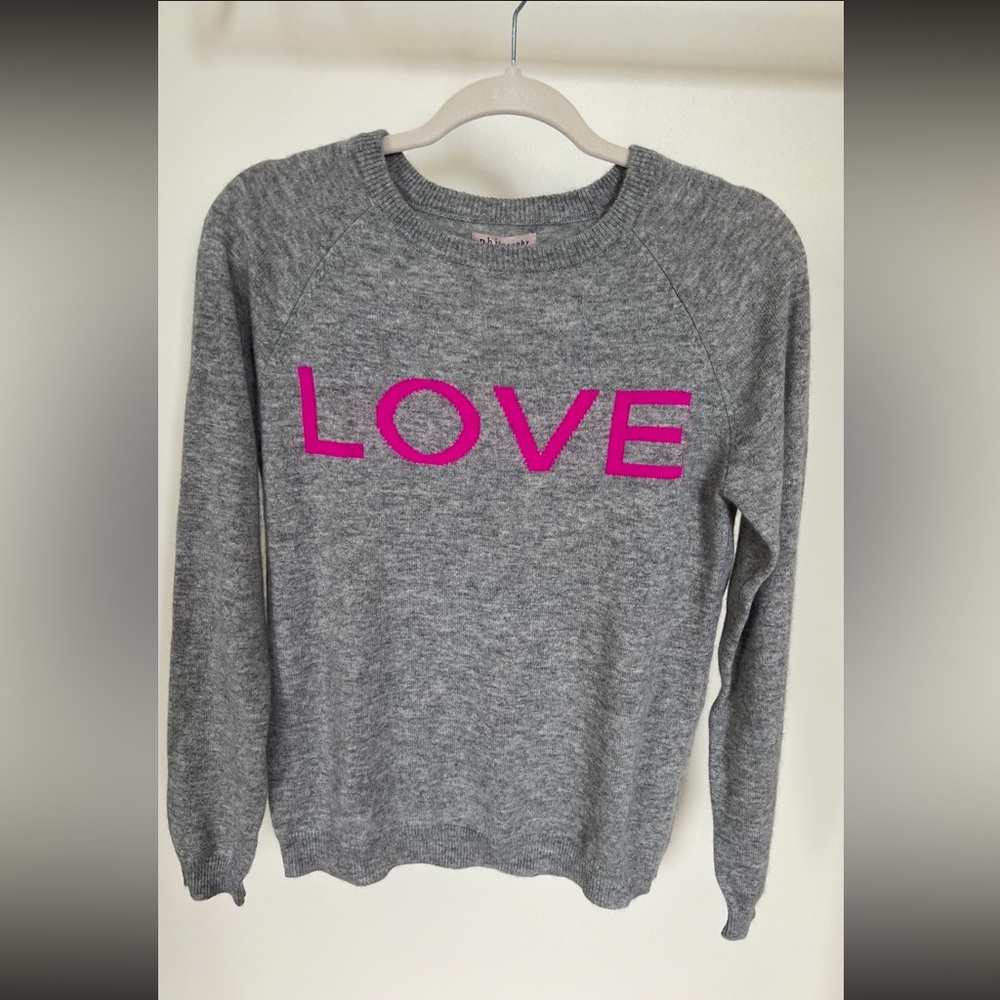 Grey and Pink Sweater from PHILOSOPHY, size Small.